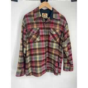 Saturdays In California Top Men’s XL Vintage Plaid Wool Electric Grandpa Chore
